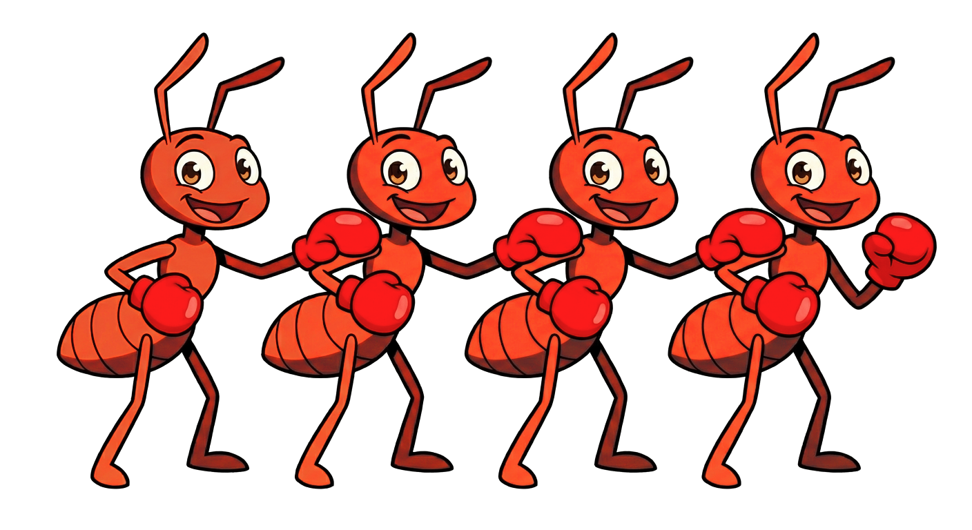 Colonia de hormigas energizadas